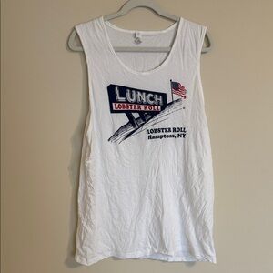 Lunch Lobster Roll Hampton, NY Tank Top SZ XXL
